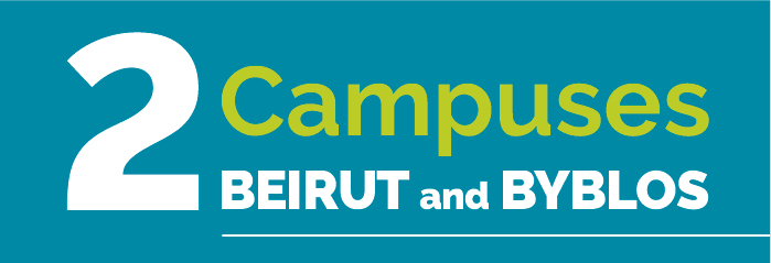 LAU has 2 campuses in Beirut and Byblos